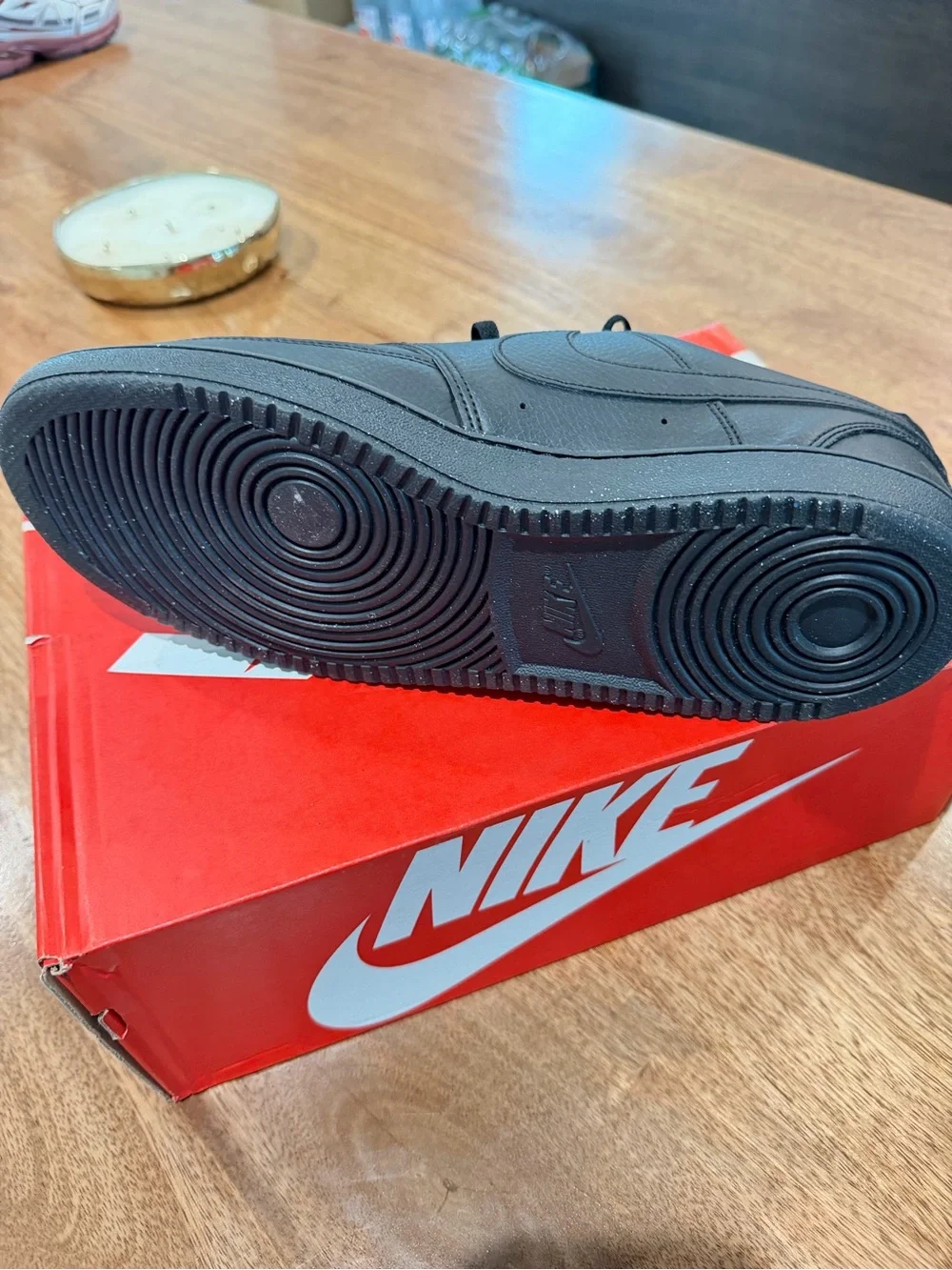 Nike Men’s All-Black Low-Top Leather Sneaker